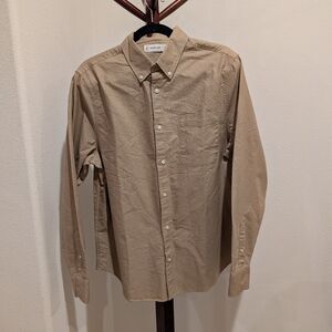 Everlane Tan Button Down Shirt, Size M